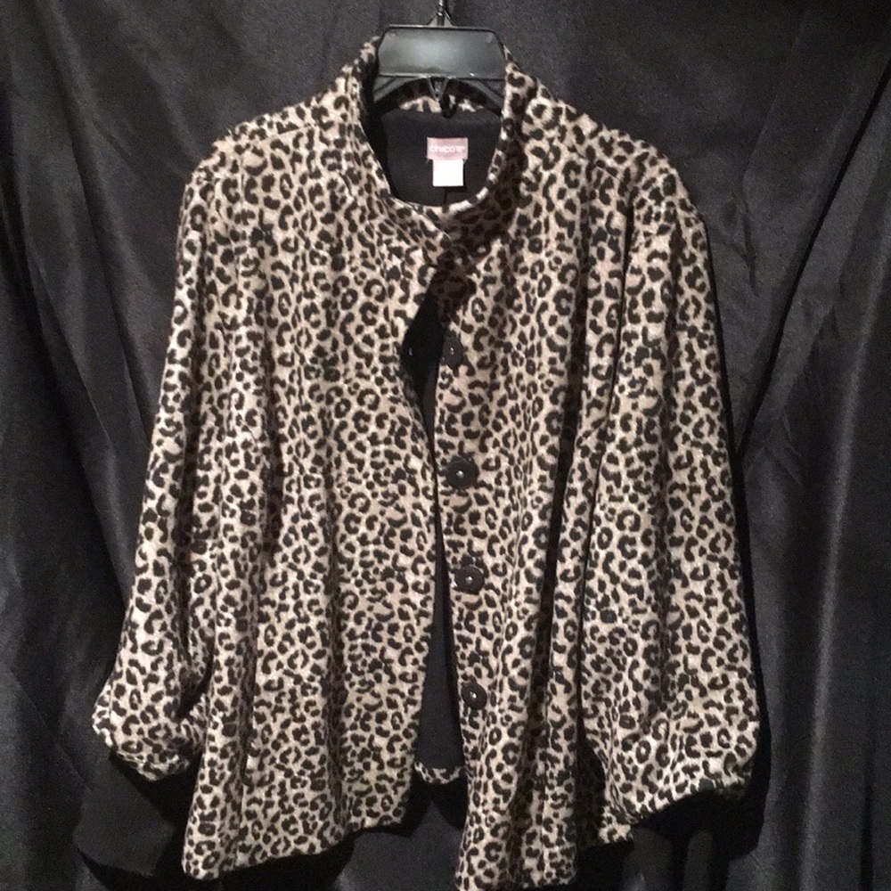 Chico’s Leopard Print Jacket coat